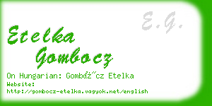 etelka gombocz business card